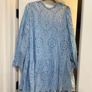 Eloquii Light Blue Long Sleeve Dress